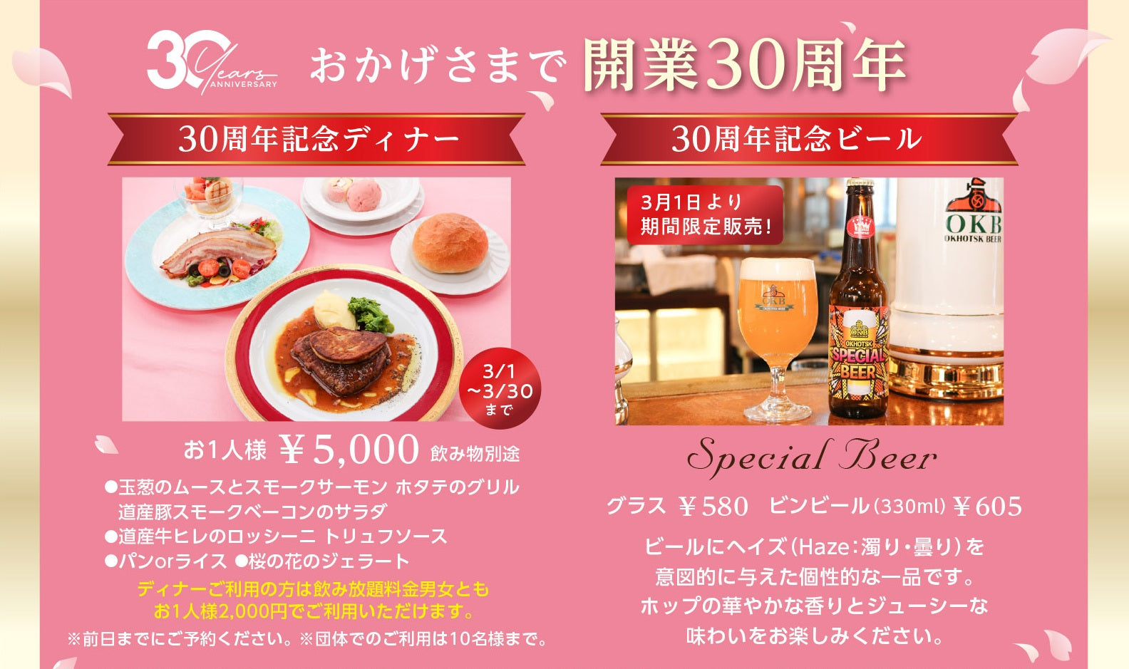 おかげさまで開業30周年