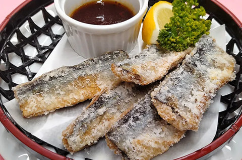 国産サンマの龍田揚げ